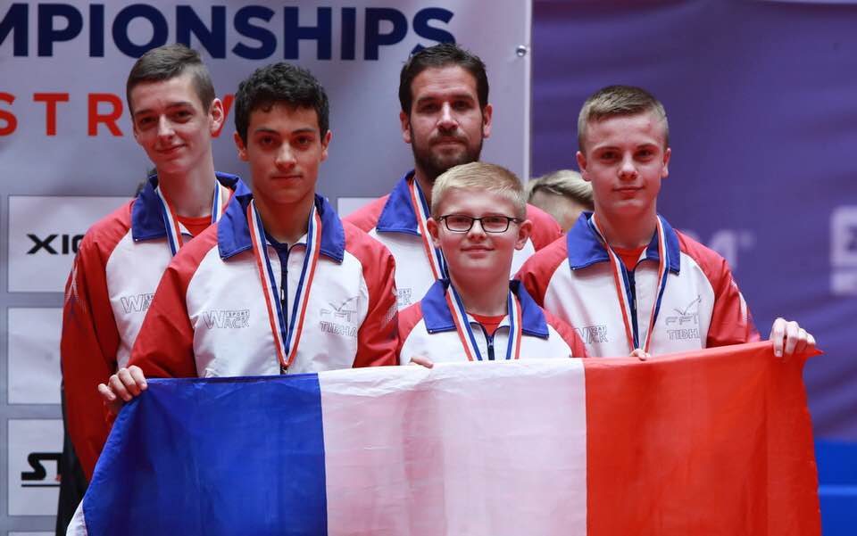 Les cadets Français médaillés de bronze par équipes aux championnats d’Europe des jeunes 2019 - TTSF
